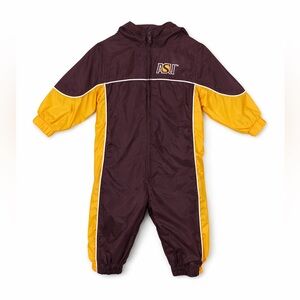 Starter 3-6mo Arizona state university ASU track 0625 jacket onesie burgundy